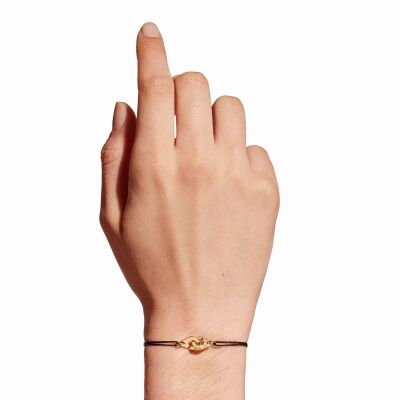 Bracelet sur cordon Menottes dinh van R8 en or jaune