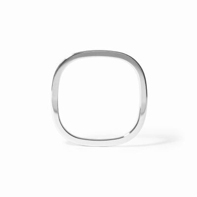 Alliance dinh van carrée en platine, 2 mm