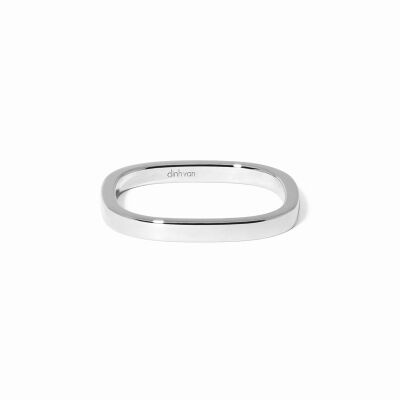 Alliance dinh van carrée en platine, 2 mm
