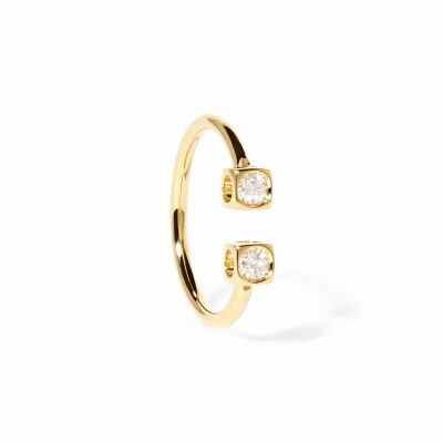 Bague dinh van Le Cube Diamant en or jaune et diamants