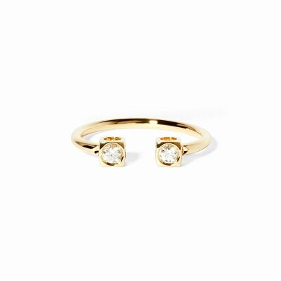 Bague dinh van Le Cube Diamant en or jaune et diamants