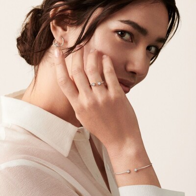 Bague dinh van Le Cube Diamant en or blanc et diamants