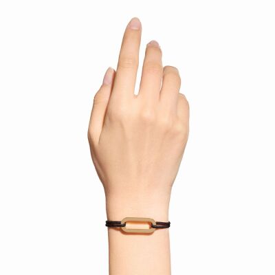 Bracelet sur cordon dinh van Maillon XL en or jaune