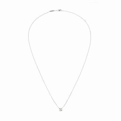 Collier dinh van Le Cube Diamant moyen modèle en or blanc et diamant