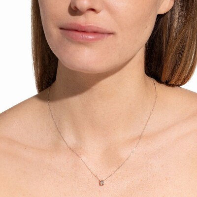 Collier dinh van Le Cube Diamant moyen modèle en or blanc et diamant