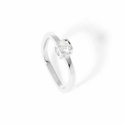 Bague dinh van Le Cube Diamant petit modèle en or blanc et diamant