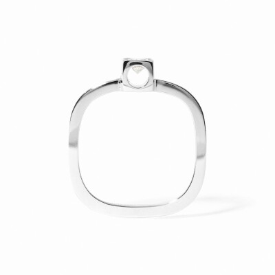 Bague dinh van Le Cube Diamant petit modèle en or blanc et diamant
