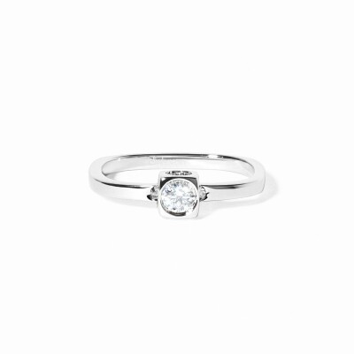 Bague dinh van Le Cube Diamant petit modèle en or blanc et diamant