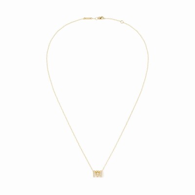 Pendentif dinh van Pulse en or jaune et diamants 0.23ct, petit modèle