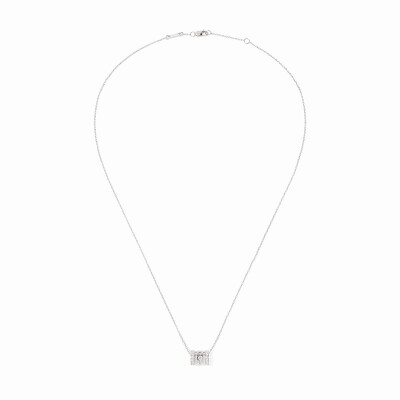 Pendentif dinh van Pulse en or blanc et diamants 0.23ct, petit modèle
