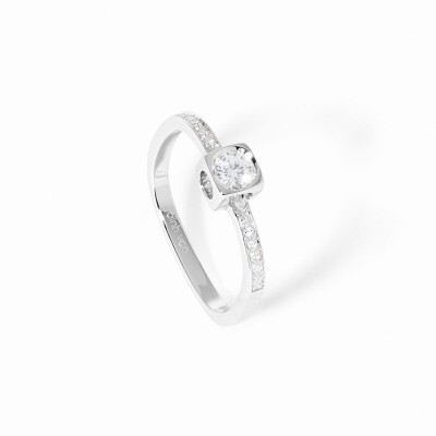 Bague dinh van Le Cube Diamant petit modèle en or blanc et diamants