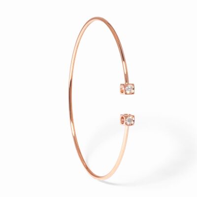 Bracelet dinh van Le Cube Diamant petit modèle en or rose et diamants
