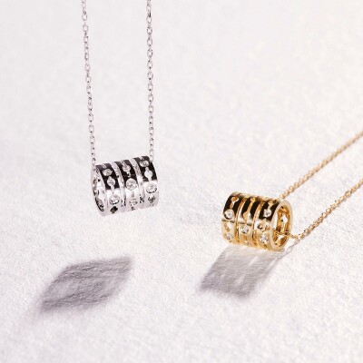 Pendentif dinh van Pulse dinh van en or blanc et diamants