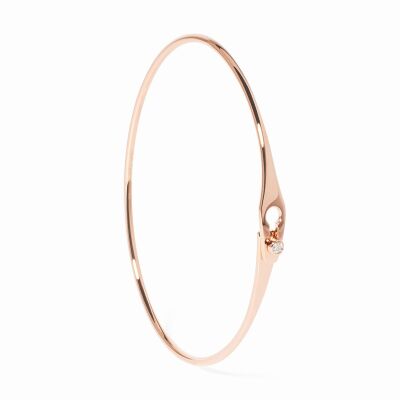 Bracelet dinh van Serrure Jonc en or rose et diamant