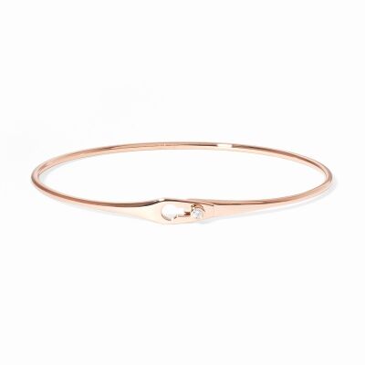 Bracelet dinh van Serrure Jonc en or rose et diamant