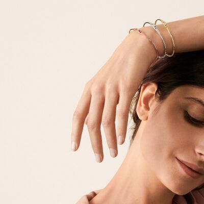 Bracelet dinh van Serrure Jonc en or rose et diamant