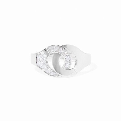 Bague Menottes dinh van en or blanc et diamants