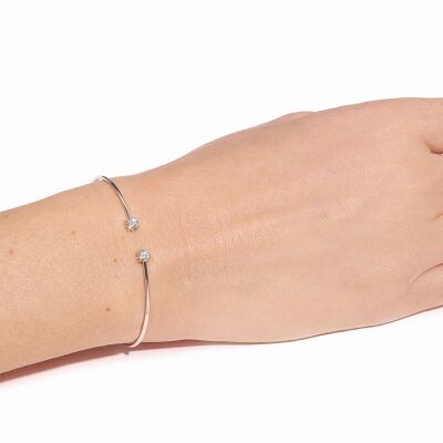Bracelet dinh van Le Cube Diamant petit modèle en or blanc et diamants