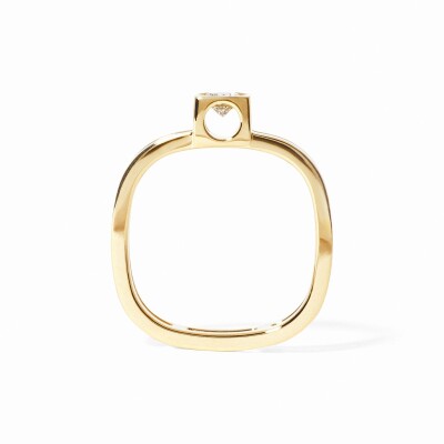 Bague dinh van Le Cube Diamant grand modèle en or jaune et diamant