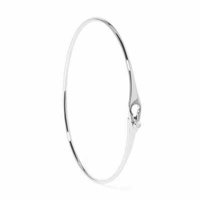 Bracelet jonc dinh van Serrure en or blanc et diamant