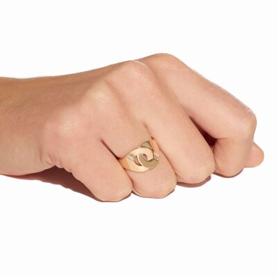 Bague Menottes dinh van R12 en or jaune et diamants