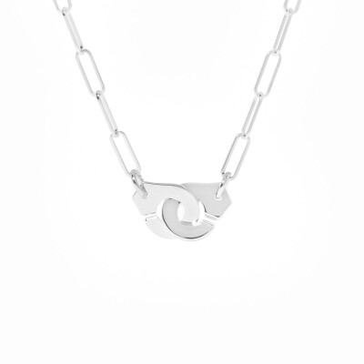 Collier Menottes dinh van en or blanc 