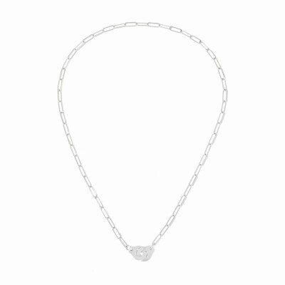 Collier Menottes dinh van en or blanc 