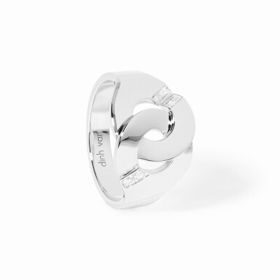 Bague Menottes dinh van R12 en or blanc et diamants