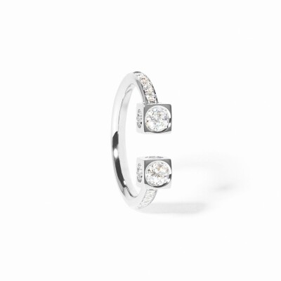 Bague dinh van Le Cube Diamant en or blanc et diamants grand modèle