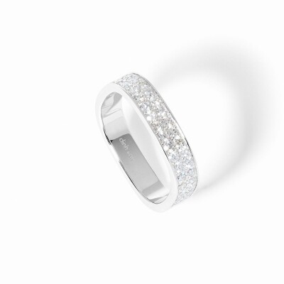 Alliance dinh van en or blanc et diamants