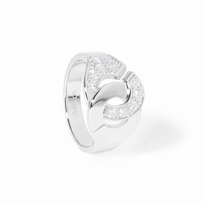 Bague Menottes dinh van R12 en or blanc et diamants