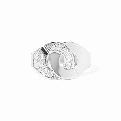 Bague Menottes dinh van R12 en or blanc et diamants