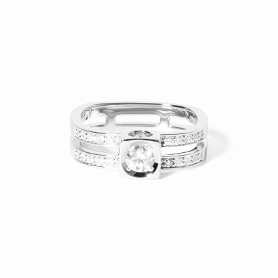 Bague dinh van Le Cube Diamant en or blanc et diamants