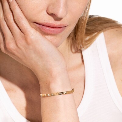 Bracelet dinh van Pulse dinh van en or jaune et diamants