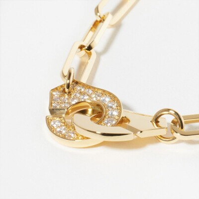 Collier Menottes dinh van R13.5 en or jaune et diamants