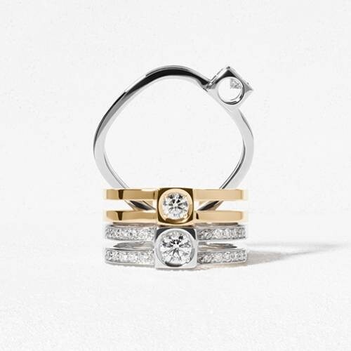 Serrure à Bascule Pavé Diamant Argent 925 - Fait Main Inde - Poids 0.81 Carats