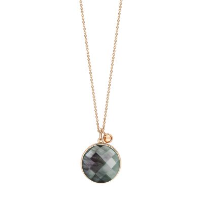 Collier Ginette NY EVER en or rose et nacre noire
