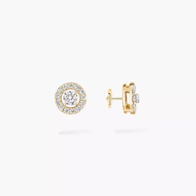 Boucles d'oreilles Messika Joy en or jaune et diamants 2x0.03ct