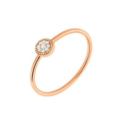 Bague Or Rose et Diamants