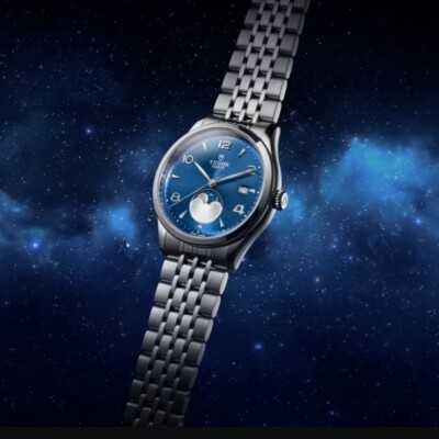 Montre TUDOR 1926 Luna, boîtier en acier, 39 mm, indicateur des phases de la lune