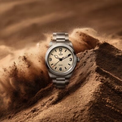 Montre TUDOR Ranger boîtier en acier, 39 mm, cadran bombé beige