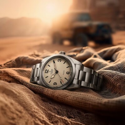 Montre TUDOR Ranger boîtier en acier, 39 mm, cadran bombé beige