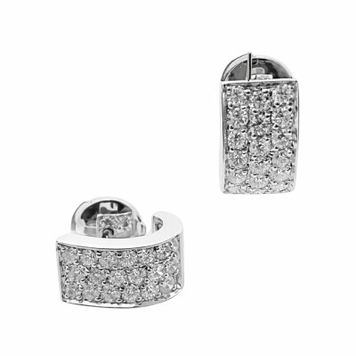 Boucles d'Oreilles Or Blanc et Diamants 0.72 carat