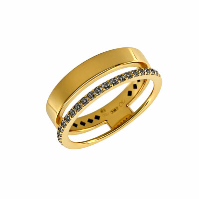 Bague Or Jaune et Diamants 0.19 carat