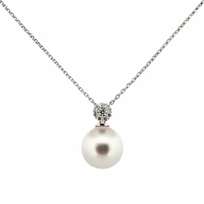 Collier Alessandra Dona Or Blanc et Perle des Mers du Sud