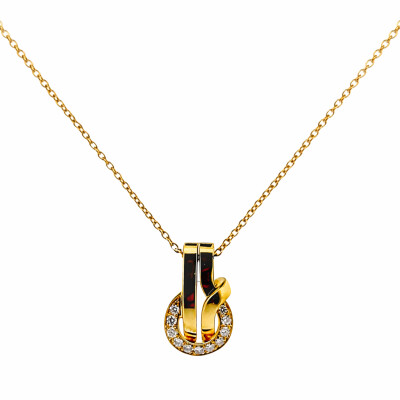 Collier Noeud Or Jaune et Diamants 0.16 carat