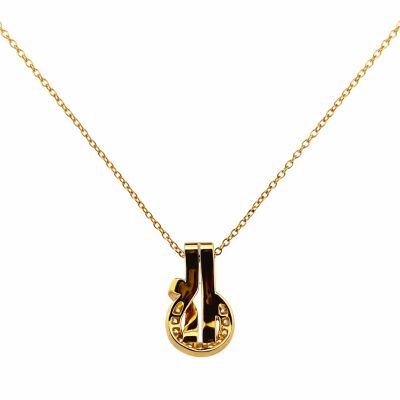 Collier Noeud Or Jaune et Diamants 0.16 carat