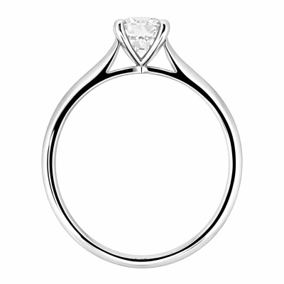 Solitaire Or Blanc 4 Griffes et Diamant 1.01 Carat GVS2