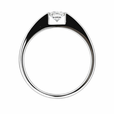 Solitaire Suspendu Or Blanc et Diamant