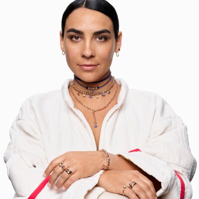 Charm Dodo Universe planète en or rose et email